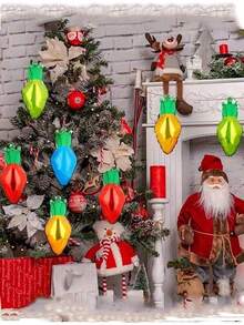 10pcs/5pcs/Set Christmas Bulb Pattern Decorative Balloons, Perfect Christmas Decorations, Suitable For Birthday Party Balloons, Holiday Party Room Decorations, Mother's Day, Valentine's Day Outdoor Event Planning Decorations,