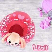 Libsit New Red Heart Rabbit Baby Sitting Chair, Plush Chair Child Chairs For Toddlers, Plush Baby Sit Up Chair, Support Sofa, Sit Me Up Floor Seat For Baby, Soft Plush Cartoon Animals Learning To Sitting Chair Seats, Playful Design For Youngsters Support Seat