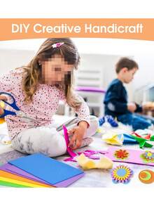 10pcs 2mm Thick, 20x30cm Colorful Sponge Paper Foam Paper With Glitter Plastic Paper, Assorted Colors, Suitable For Art And Craft School Projects, Scrapbooking, DIY Role Play, EVA Foam Paper Set For Handmade And DIY Arts - Multicolor - View 6