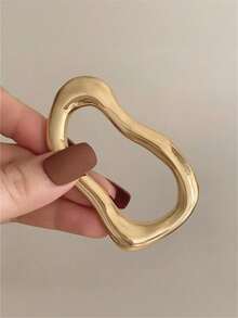 1 件复古几何不对称胸针，欧美风格，适合派对、宴会、度假、日常穿着、西装、外套装饰