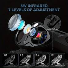 Dispositivo de visión nocturna infrarroja de ultra alta definición 4K, ajuste de 7 niveles de 5W de infrarrojos, pantalla IPS de alta definición de 4.0 pulgadas, compatible con modos de foto y video, batería de gran capacidad de 5000mAh para larga duración, vigilancia infrarroja, visualización a larga distancia, diseño compacto, visión nocturna portátil, construcción duradera, óptica de precisión, accesorio de visión nocturna, infrarrojos ajustables, aficionados, observadores de vida silvestre