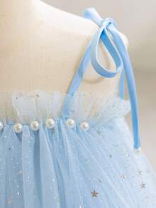 Đầm công chúa voan đính sequin cho bé gái, thích hợp làm quà tặng sinh nhật 1 tuổi, dự tiệc, dạ hội, lễ hội. - Màu xanh nhạt - Xem 6