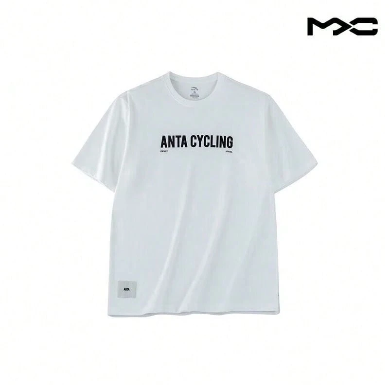 Lifestyle Series Letter Print Sports Short Sleeve T-Shirt Ivory Tops Men - 彩色 - 查看 1