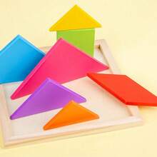 Tangram Creative Puzzle, Wooden Colorful Geometric Shape Intelligence Puzzle, Early Childhood Education AIDS, Children's Educational Toys - View 7
