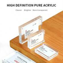 1 件亚克力相框，强磁性照片/名片夹，亚克力板两面均有保护膜，使用前请撕下保护膜 - 透明色 - 查看 3