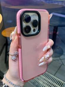 1 Ốp lưng điện thoại trong suốt chống rơi màu hồng, Phụ kiện điện thoại/Ốp lưng bảo vệ tương thích với Apple 16/16Pro/16Plus/16ProMax/15/15Plus/15Pro/15ProMax/14ProMax/14Pro/14Plus/14/13ProMax/13Pro/13/12ProMax/12Pro/12/12 11ProMax/11Pro/11/XR/XSMax/X/XS/7P/8P/Tương thích với IPhone17/17Pro/17ProMax/Air - Bột trong suốt - Xem 8