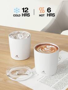 Travel Milk Coffee Mug Spill Proof -8 OZ Insulated Milk Coffee Mug With Lid, Breakfast Stainless Steel Milk Coffee Mug With Double Wall, Coffee Cup For Hot And Cold Drinks