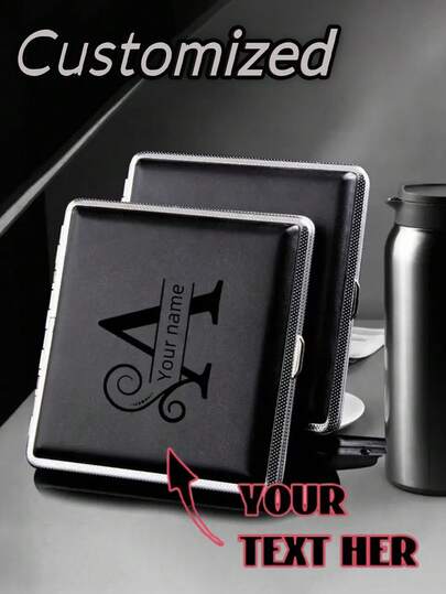 Customized Cigarette Boxes, Custom Personalized Letter Faux Leather Cigarette Case, Personalized Name Cigarette Case, Custom Cigarette Box, Cigarette Holder, Personalized Portable Cigarette Storage Box Customized, Personalized Custom Letter A-Z Cigarette Storage Box, Custom Cigarette Storage Box, Letter Floral Design,