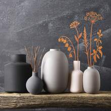 1 Set mit 10 Metallstäben, dekoriert mit Metallblumen, für Innen- und Gartendekoration, künstliche Blumenvasen-Dekorationen, Heimdekoration, Stäbe für Höfe, Außenrasen, Höfe, Gehwege und Gärten.