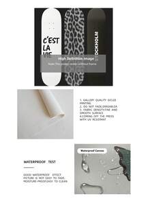 Zestaw 3 bezramowych, czarno-białych, retro, ściennych grafik, 1/3 szt., estetyczny, modny plakat kolażowy Y2K, grunge'owy wzór lamparta do akademika, sypialni i mieszkania | Awangardowy wystrój pokoju, starannie dobrana galeria ścienna