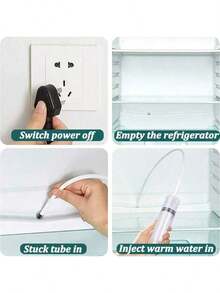 Juego de 6/5 piezas Herramientas de limpieza para desatascar y limpiar el drenaje del refrigerador, cepillo para el orificio y limpiador de salida de agua para el hogar