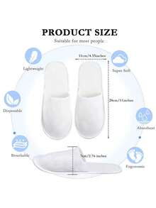 5/10/20 chiếc Dép đi trong nhà dùng một lần, kín, phù hợp cho nhà tắm, khách sạn, gia đình, khách sạn, câu lạc bộ, thẩm mỹ viện, spa, dép đi trong nhà dùng một lần, dành cho nam và nữ, nhà ở, khách sạn, phòng, bán buôn - trắng - Xem 4