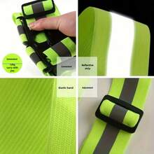 1 件高能见度反光安全背心，适用于跑步和夜间骑行 - 可调节肩带，时尚摩托车设计，带反光臂带 - 弱光条件下，增强能见度，黑色，夜间骑行装备，时尚设计，耐用结构 - 黑色 - 查看 4