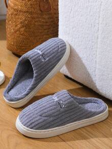 Plush Slippers For Women, Autumn/Winter 2025 New Thick Sole Warm Thermal Lined Non-Slip Indoor Home Slippers For Couples