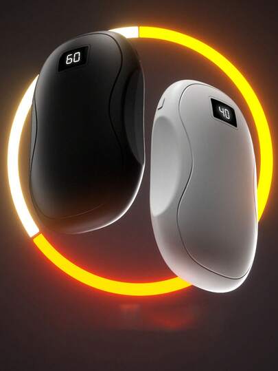 男女通用可充电便携式暖手宝，360mAh 持久保暖，冬季户外露营狩猎必备，圣诞礼物佳选，暖手宝，男士礼物，圣诞袜填充物，可充电暖手宝