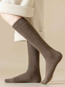 加厚女士长袜 时尚百搭 适合秋冬季 保暖柔软舒适 休闲秋冬袜 圣诞礼物