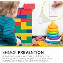 Power Gear - Fundas de enchufe a prueba de bebés para enchufes eléctricos, fundas de enchufe de fácil instalación, con certificación UL para prevención de golpes, color blanco 69312, 60 unidades - Blanco - Ver 10