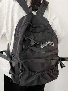 Damen Mode Rucksäcke Schulrucksack Büchertasche Lässig Daypack Wanderrucksack tragbar Festival Großer Kapazität Wanderrucksack Wochenend-Reiserucksack Universitäts Tasche Nylon Segeltuch Großer Rucksack Sommer Tasche Urlaubsnotwendigkeiten Reisenotwendigkeiten