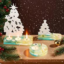 3D Christmas Silicone Molds - Snowflake & Reindeer Shapes, Suitable For Candle, Epoxy Resin, Soap Making Home Decor Christmas Decorations Room Decor