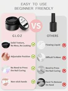 1pc Solid Nail Extension Gel, Hard Nail Extension Gel, Non-Sticky Hand Nail Sculpting Gel, Acrylic Extension Gel, Suitable For Nail Art, Can Add Rhinestones, Flowers, Enjoy Salon Experience At Home - Clear - View 2