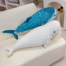 1 con thú nhồi bông hình cá voi sống động như thật, gối ôm hình cá voi mềm mại, đệm sofa, đồ trang trí nhà cửa, quà tặng cho phụ nữ, bé gái, sinh nhật, Giáng sinh, Ngày lễ tình nhân, Lễ Phục sinh - Nhiều màu - Xem 9