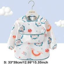 Baby Hooded Dress For Eating, Children's Waterproof Reverse-Wearing Bib, Baby Eating Bib, Super Soft And Waterproof Baby Meal Pouch