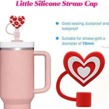 1/2/4/6/8 Stück 8-10mm Valentinstag Liebes-Bär Engelsflügel Strohhalm Kappe Strohhalm Stopfen Universal personalisierter staubdichter Stopfen Strohhalm Dekoration staubdichter Strohhalm Stopfen