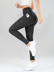 1 chiếc quần lửng yoga nữ, quần lửng thể thao ngoài trời, quần lửng ôm sát nâng mông, quần lửng thoáng khí thoải mái màu đen mùa xuân - màu đen - Xem 4