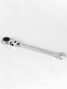 Adjustable Ratchet Wrench With 180° Swivel Head And 72-Tooth Gear Mechanism, Suitable For Automotive Repair, Mechanical Workshops And Home Use - Silver - View 13