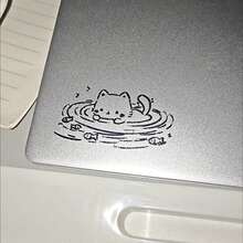 1/3PCS I'm Fine Funny Sarcastic Metal Stickers - Waterproof Glossy Paper Laptop Decals With Humorous "I'm Fine" Design, Easy Peel & Stick For DIY Tech Accessories (One-Time Use) - Silver - View 10