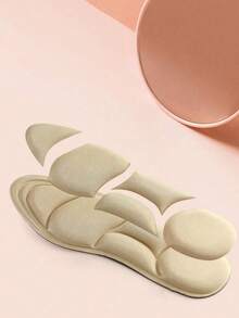 2 片装舒适 5D 缓震鞋垫，柔软透气，四季皆宜，适用于运动鞋、雪地靴、休闲鞋、白色男女鞋。 - 米色 - 查看 4