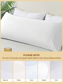 1个柔软枕套，长款枕套，标准尺寸枕套，信封式封口，抗皱，防褪色，防污，不含枕芯，尺寸20x54英寸，20x36英寸，适用于春夏装饰、房间装饰、学习用品 - 彩色 - 查看 8