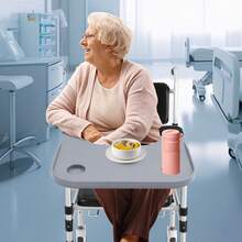 YUNRUX Wheelchair Table Top, Wheelchair Table Shelf, Wheelchair Table Shelf With Cup Holder