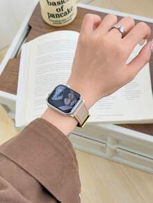 1 pieza Correa compatible con Apple Watch para mujeres en color dorado, negro y plateado para modelos de 38MM, 40MM, 41MM, 42MM, 44MM, 45MM, 46MM y 49MM, correa compatible con Apple Watch Series Ultra 10/9/8/7/6/5/4/3/2/1 y SE