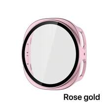 4-Color Combination Sports & Casual Series Protective Case Compatible With Samsung Galaxy Watch 4, Delicate Texture, Scratch-Resistant And Shockproof Hard PC Case + Integrated High-Definition Glass Screen Protector, Compatible With Samsung Galaxy Watch 4/5/6/7/8 40mm 44mm, Fashionable And Convenient Watch Protective Cover For Men And Women