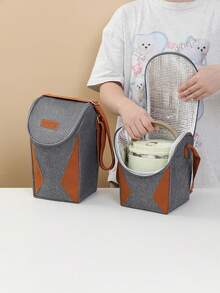 1pc Office Workers' Lunch Box Bags, Waterproof Hand-Held Insulation Bags, Student Insulation Bags, Insulated Ice Packs, Thickened Aluminum Foil With Rice Bags