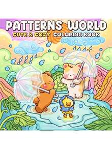 1 Set Pattern World: Coco Coloring Book For Adults And Teens, Featuring Cute And Heartwarming Daily Activities To Help You Relax (Cozy Space Coloring), Wyo Coloring Book Gift Toys Suitable For Boys, Girls, Teens, Children's Toys And Learning Supplies, Teen Toys Coloring Books. Halloween. Christmas. Gifts. Back To School Drawing Kit - Multicolor - View 2