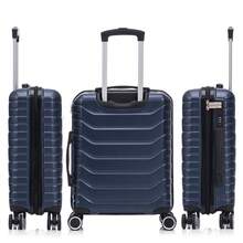 Set Of 4 ABS+Polycarbonate Suitcases | Toiletry Bag 35*29*16.50 | Cabin 55x40x20cm | Medium Expandable 66x45x27.50cm-30cm Extended - 20kg-23kg | Large Expandable Suitcase 75x49x31cm-33.50cm Extended - 25kg-30kg | Semi-Rigid Small Trolley Hand Luggage 4 360º Swivel Wheels Numeric Lock - Yellow/Navy/Mint/Black/Pink/Rose Gold/Turquoise/Green - 海軍藍 | 4 件套行李箱 - 查看 4