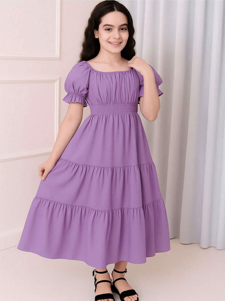 Tween Girls Dresses - Violet Purple - View 1