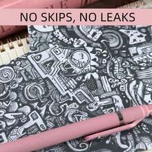 Thinkor Gel Pens, 6 Pcs 0.5mm Quick Dry Black Ink Pens Fine Point Smooth Writing Pens, Cute Office School Supplies Gifts Women (6 Pcs Pink -Black Ink)