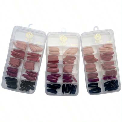 Cartela com 120 Unhas Postiças Variadas Versatilidade para Todos os Looks e Ocasiões  T-576-2