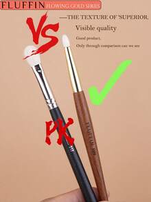 1支 FLUFFIN E09 眼影晕染刷，眼影晕染眼线细节化妆刷，100% 细尖山羊毛，铜箍和非洲红木手柄，化妆工具，眉刷，眼影刷，螺旋刷，赠品 - 紅木色 - 查看 6