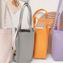 1 件可调节隔热氯丁橡胶水瓶套 - 隔热饮料、便携、双携带、肩带和手带、5 种尺寸可选、户外活动保护袋 - 黑色 - 查看 8