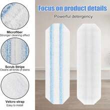 Mop Replacement Pads Compatible With O Cedar H2prO Flat Mop System,2 Pack Microfiber Mop Pad Refills For Ocedar H2prO Flat Mop,Washable And Reusable Mop Heads Replace For Hard Floor Deep Cleaning - 顏色A - 查看 3