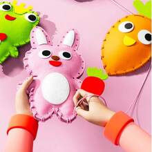 6-Piece Sewing Kit | DIY Animal Hanging Decorations With Plastic Needles | Beginner's Craft Kit For Easter, Birthday, Christmas Gifts (Creative Handmade, Non-Injurious, Holiday Crafts)