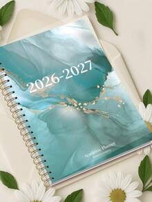 1本2026-2027学年月度计划本，5.6英寸 x 8.0英寸，24个月每日/每周/每月计划本，2026年1月至2027年12月，学校及办公用品，返校季，2026新年礼物