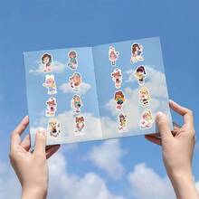 53pcs Cute Kawaii Girl Sticker Set, Cartoon Character Stickers Suitable For Laptop, Water Bottle, Phone, Scrapbooking DIY And More - Multicolor - View 6