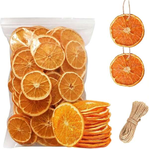30 Pcs Dried Orange Slices With Hemp Rope For Christmas Tree Decoration, Rustic Xmas Ornaments For DIY Christmas Wreath Garland, DIY Handmade Crafts For Fireplace Wall Doorway Window Xmas Tree Porch Farmhouse Home Decor Room Decor, DIY Hanging Ornaments For Indoor Outdoor Decoration Holiday Party Supplies