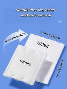 OEIEZ Premium Stitched Pads, Pads For Facial Care, Removing Makeup, Nail Polish, And Cleansing Face, Pack Of 1, Counts 300 Or 500 - Multicolor - View 5