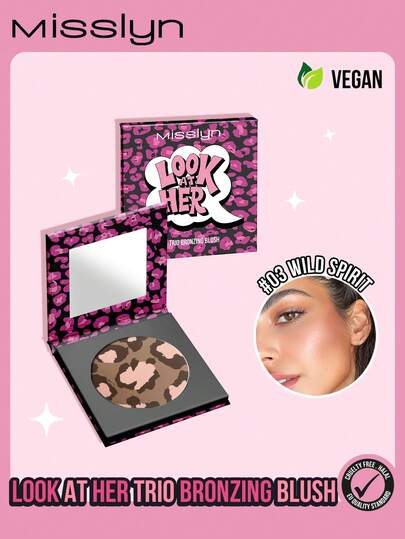 Misslyn Osserva il suo rossetto in polvere, San Valentino, regali di San Valentino, blush duo-cromatico, blush in polvere abbronzante altamente pigmentato, blush in polvere abbronzante non sbiadente, blush in polvere abbronzante a lunga durata, blush in polvere abbronzante luminoso, blush in polvere abbronzante leggero, blush naturale. Regali di San Valentino, Vegano, Cruelty Free